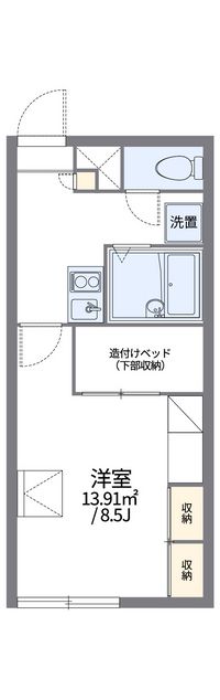 レオパレスマルブル　Ｂ 間取り図