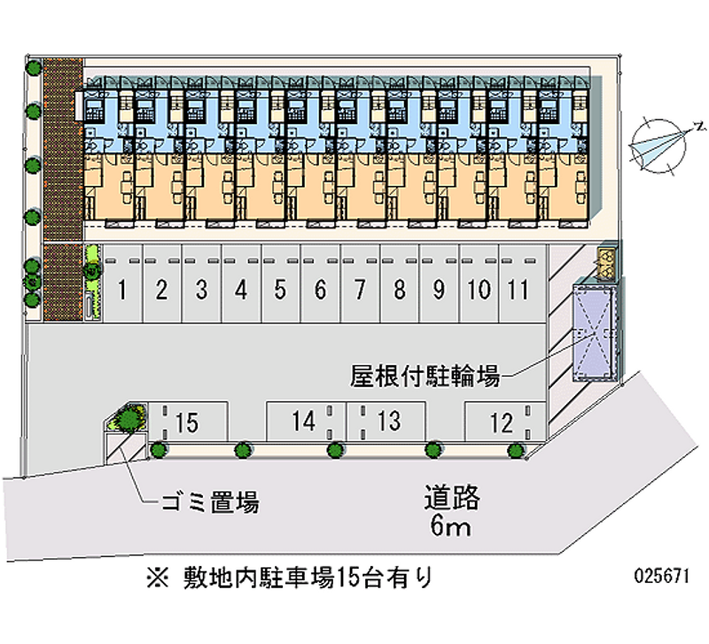 レオパレス袋原南 月極駐車場