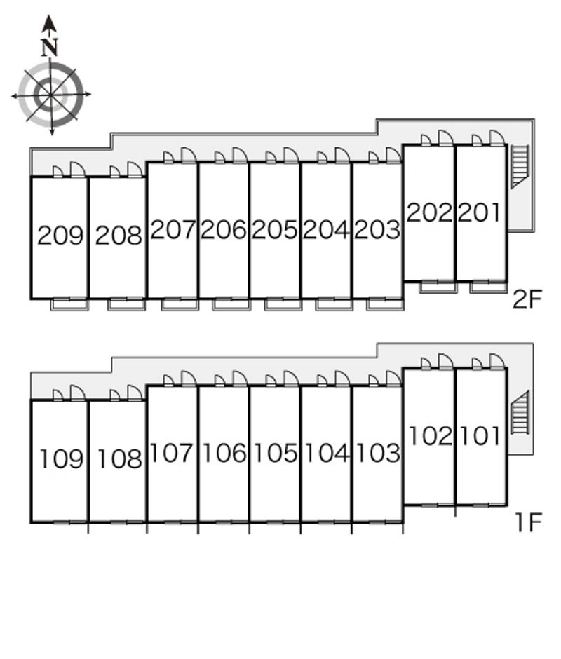 レオパレスのぞみ 間取配置図