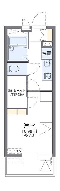 レオパレスクロスロード岸部 間取り図