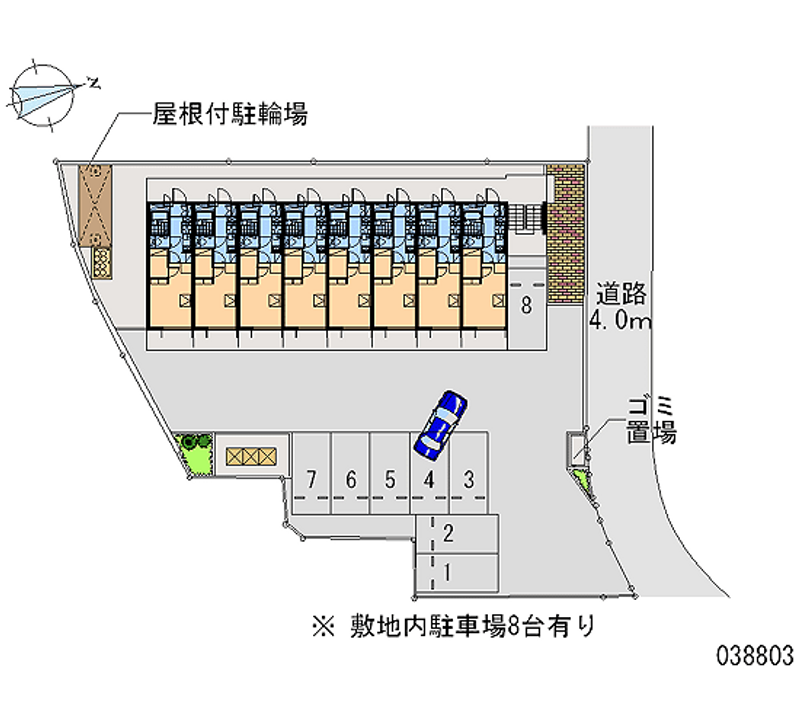 レオパレスリバーサイド　Ｋ 区画図