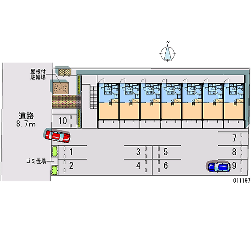 レオパレスシャルム近岡 月極駐車場