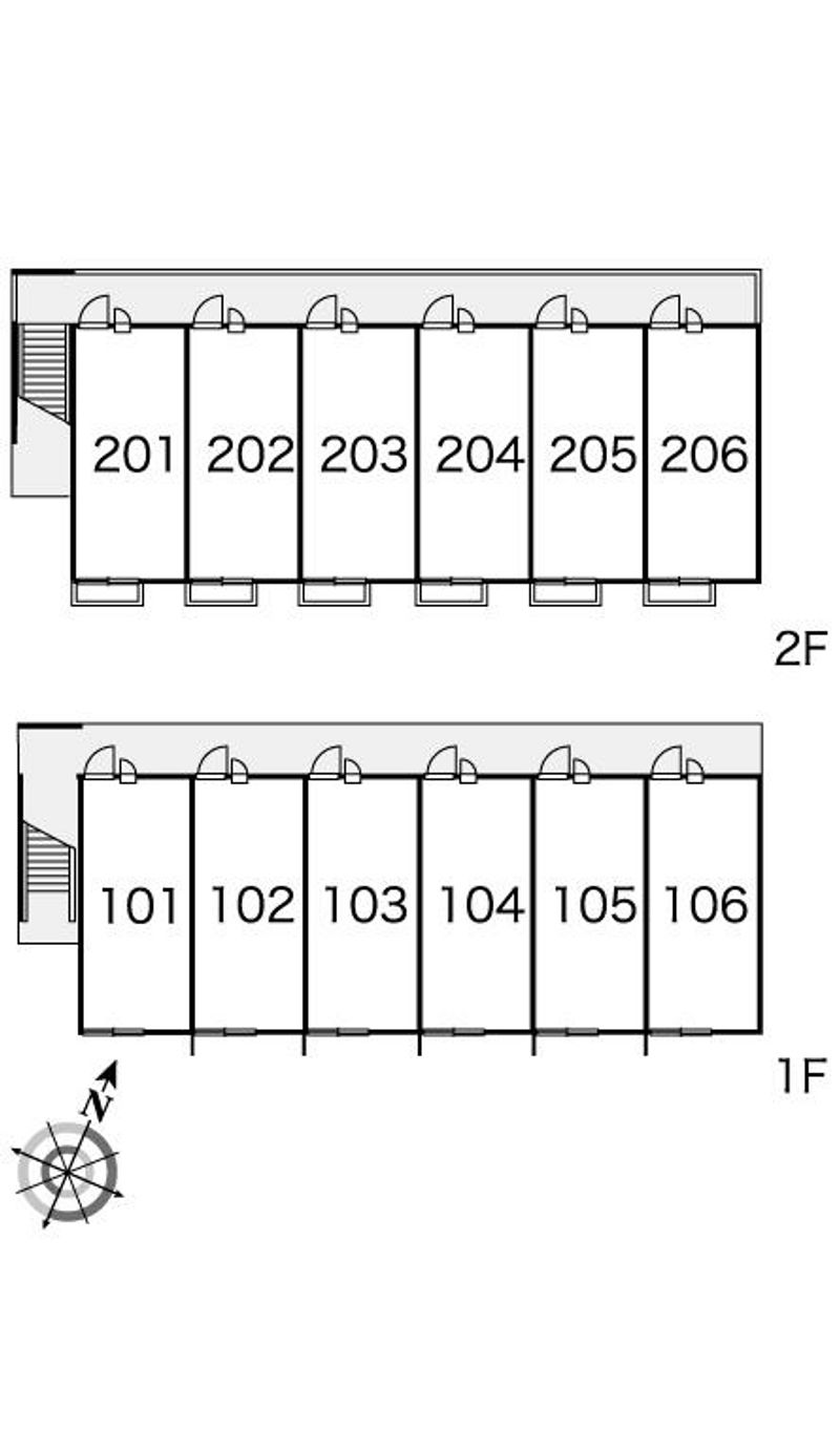 レオパレスセリバテール 間取配置図