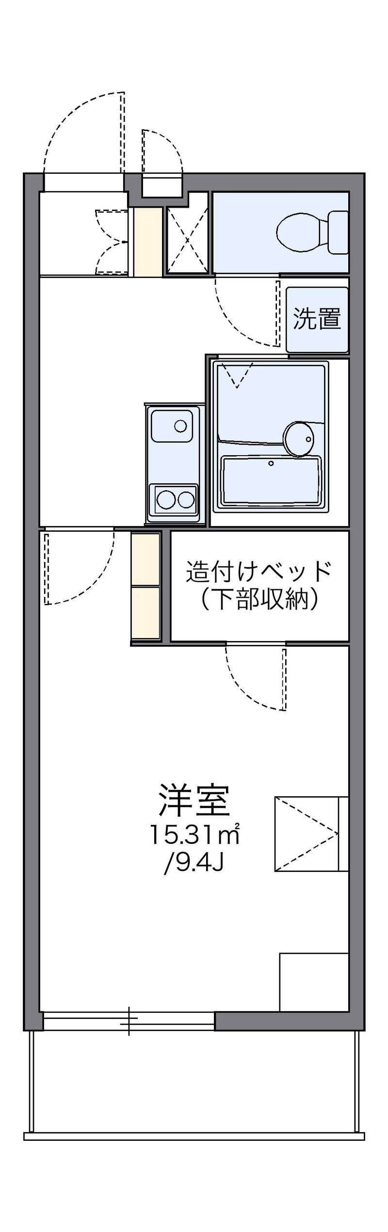 レオパレス紫峰ヶ丘Ⅰ 間取図