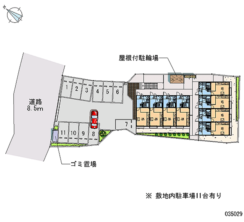 レオパレスメルベーユ 月極駐車場