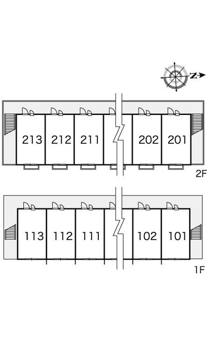 レオパレス白銀 間取配置図