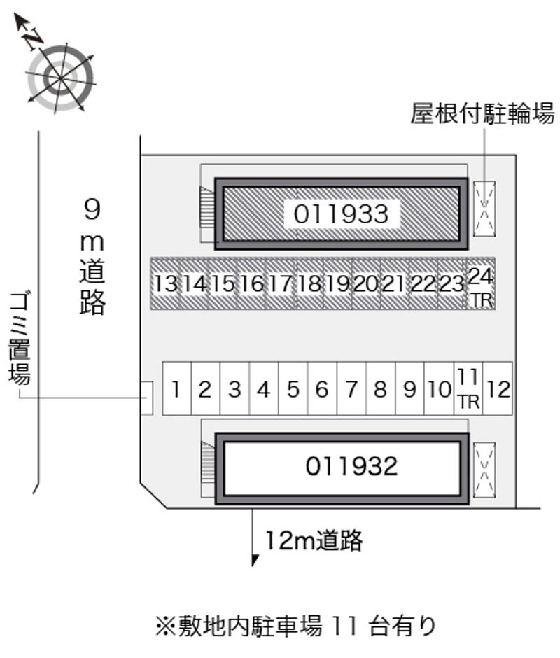 レオパレスブルーマリンⅡ 配置図