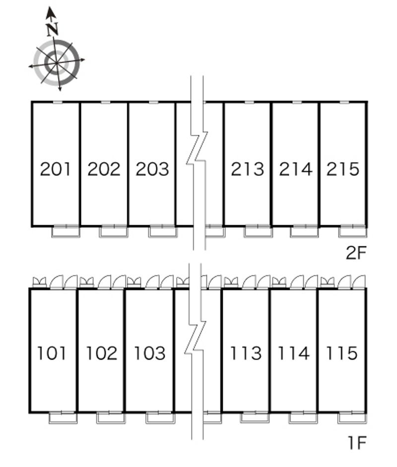 レオパレスニューウェルⅠ 間取配置図