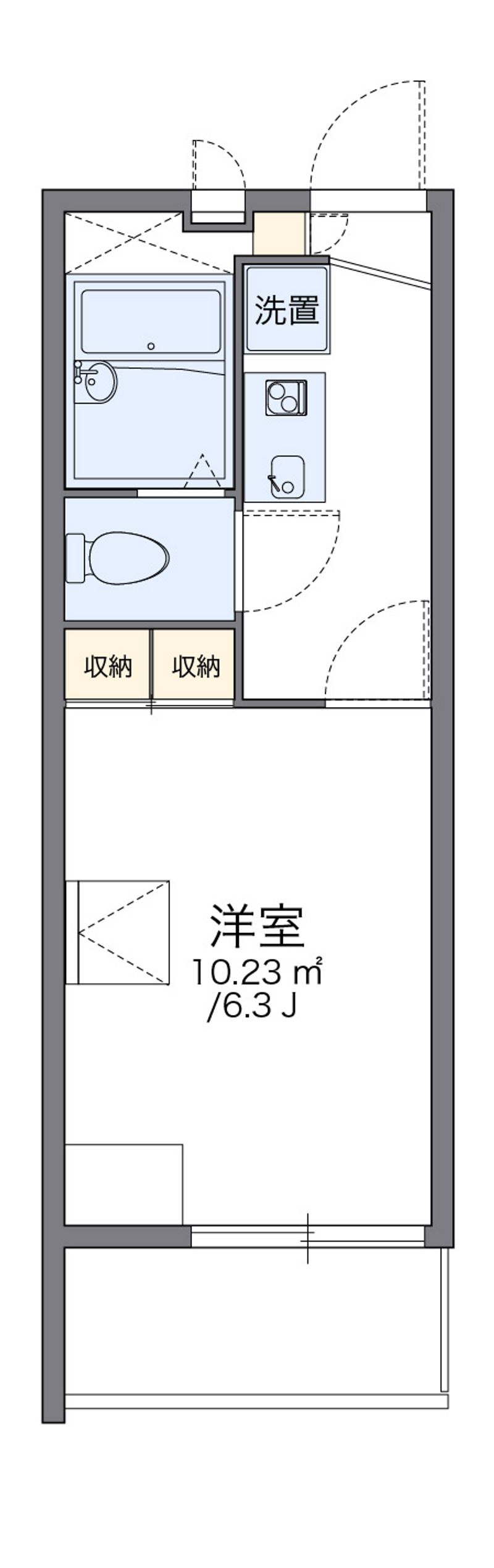 レオパレスかもじや 間取図