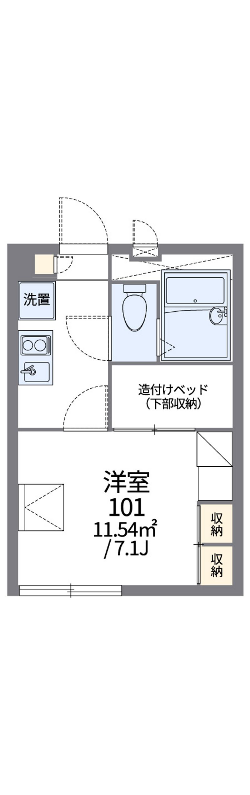 レオパレスプチシャトー２号館 間取図