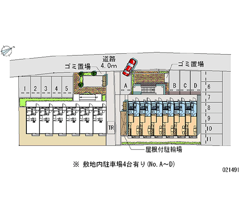 レオパレスコンフォールⅡ 月極駐車場