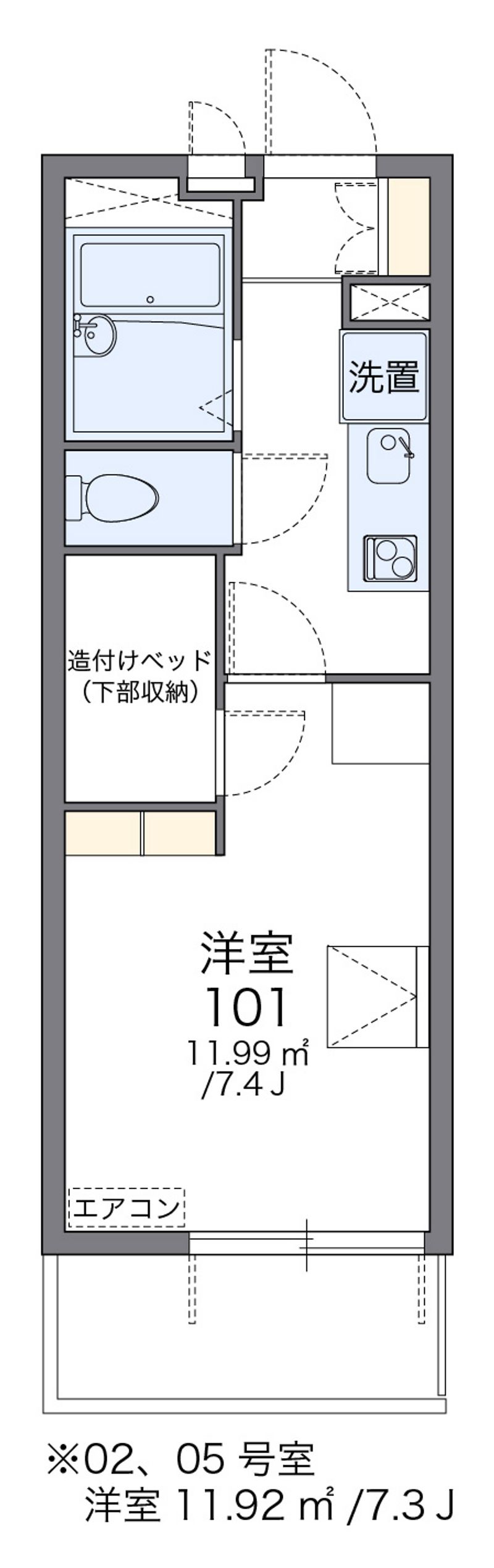 レオパレスＴＯＭＡＴＯ　Ⅲ 間取図