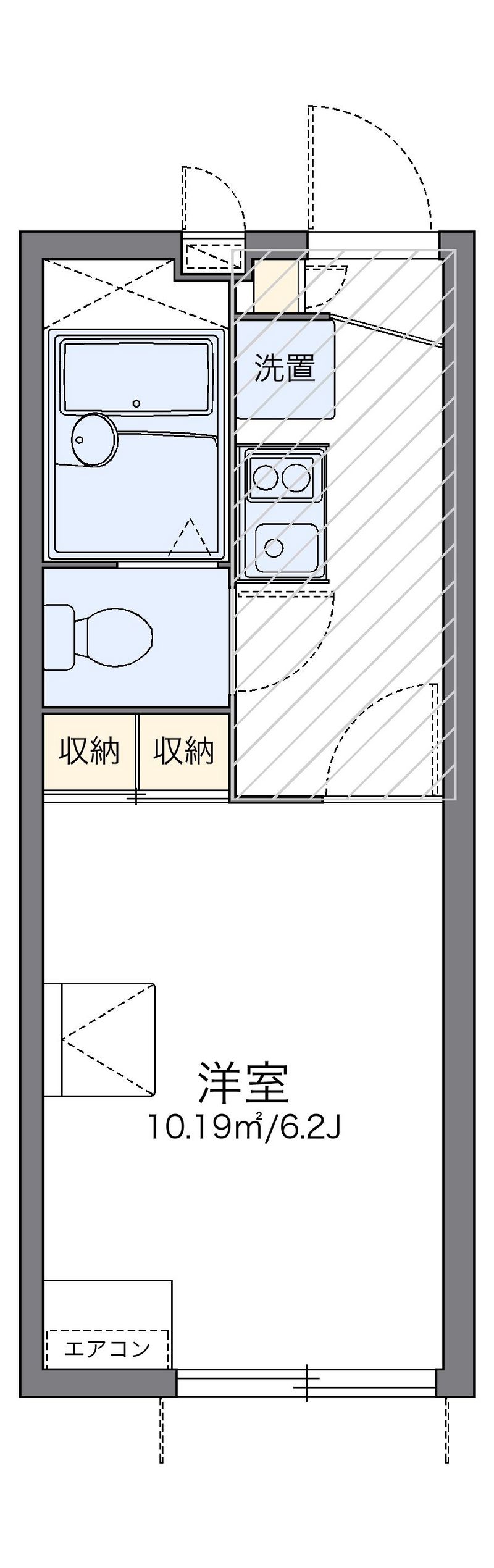 レオパレスシティーＦ 間取図