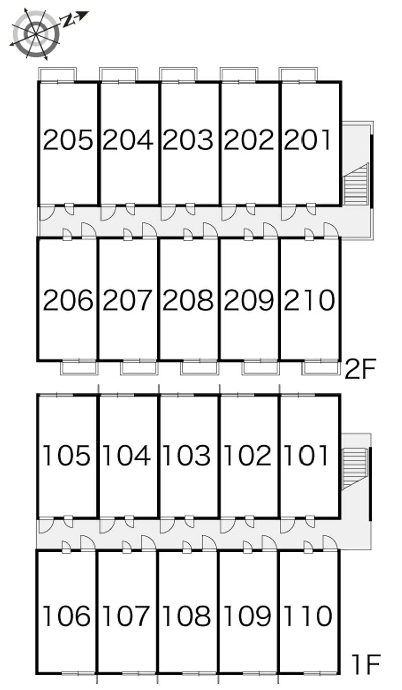 レオパレスＣｈａｍｂｒｅ　Ｎ 間取配置図