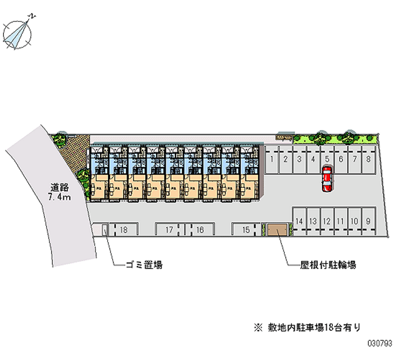 レオパレス白井 月極駐車場