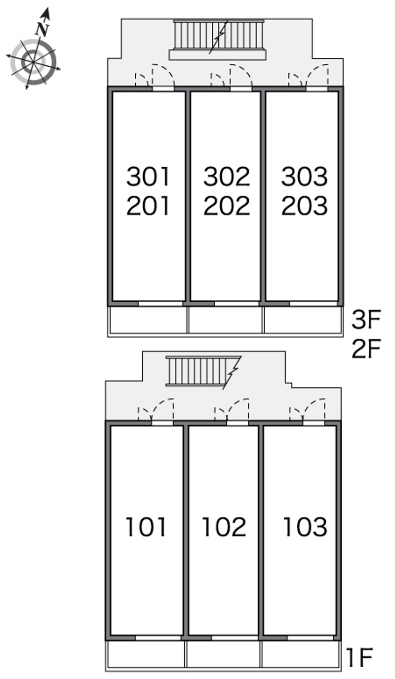 レオパレスアズール新都心 間取り配置図