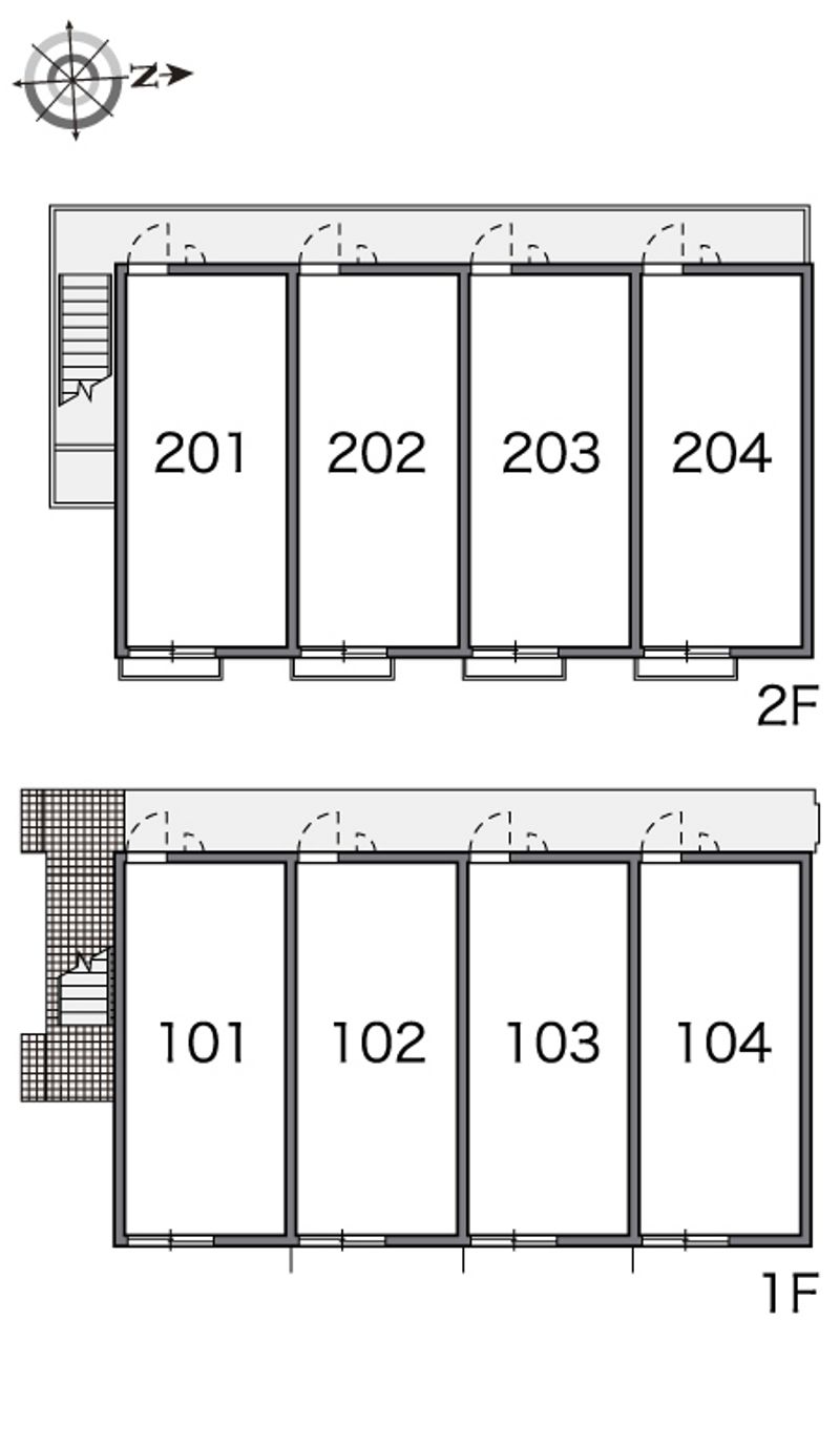 レオパレスどるちぇ志賀本通 間取配置図