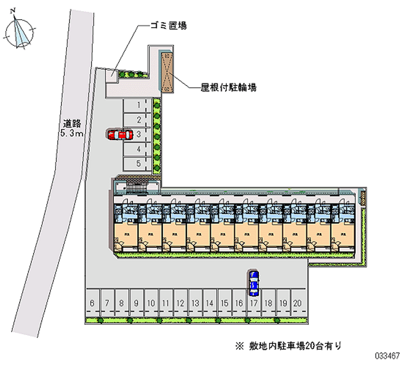 レオパレス沼南６ 月極駐車場