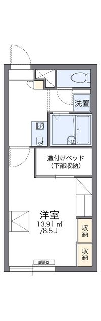 レオパレスレジーオ　ベニヤ 間取り図