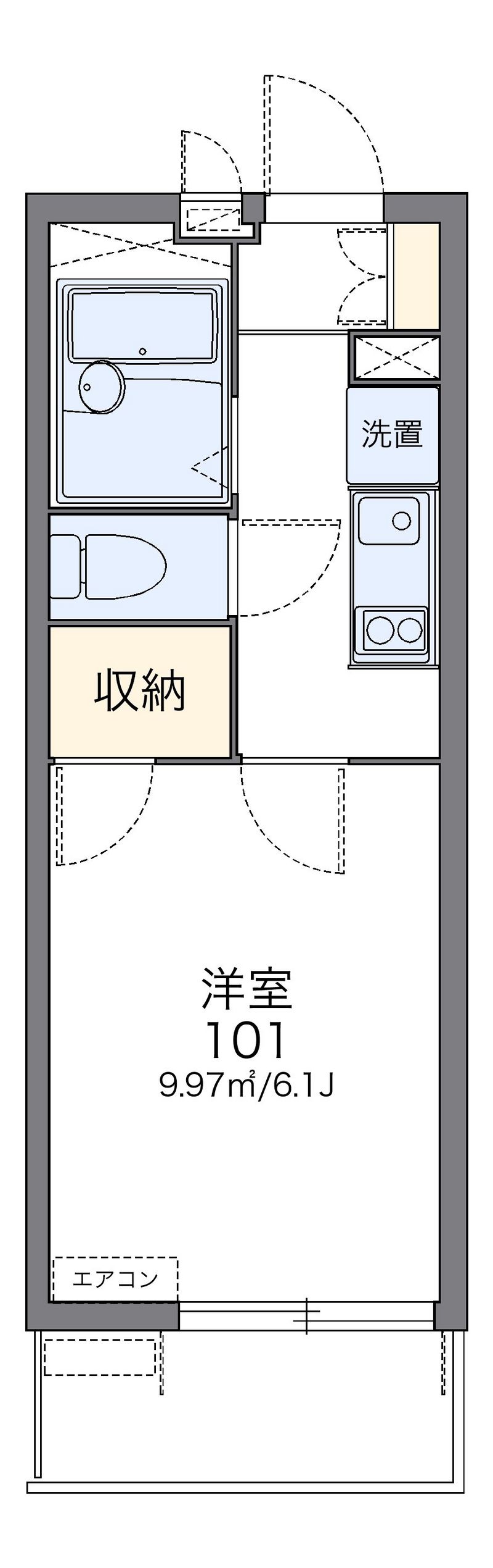 レオパレスサニーハウス石川 間取図