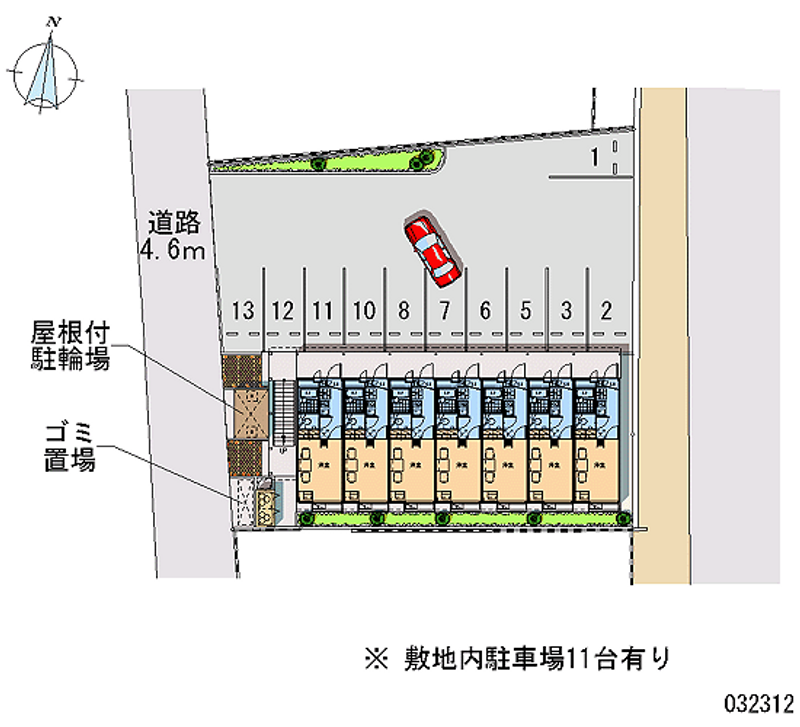 レオパレスわに浜 月極駐車場