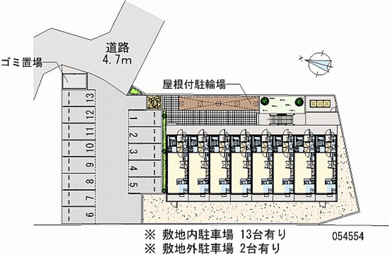 54554 Monthly parking lot