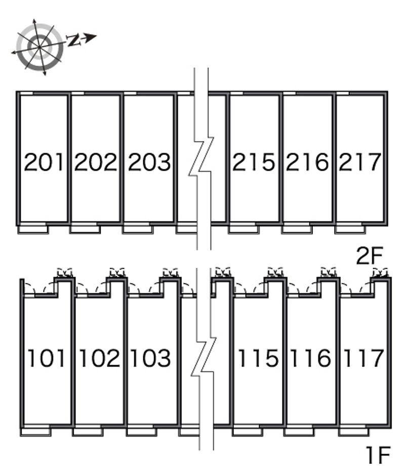 レオパレス風月 間取配置図