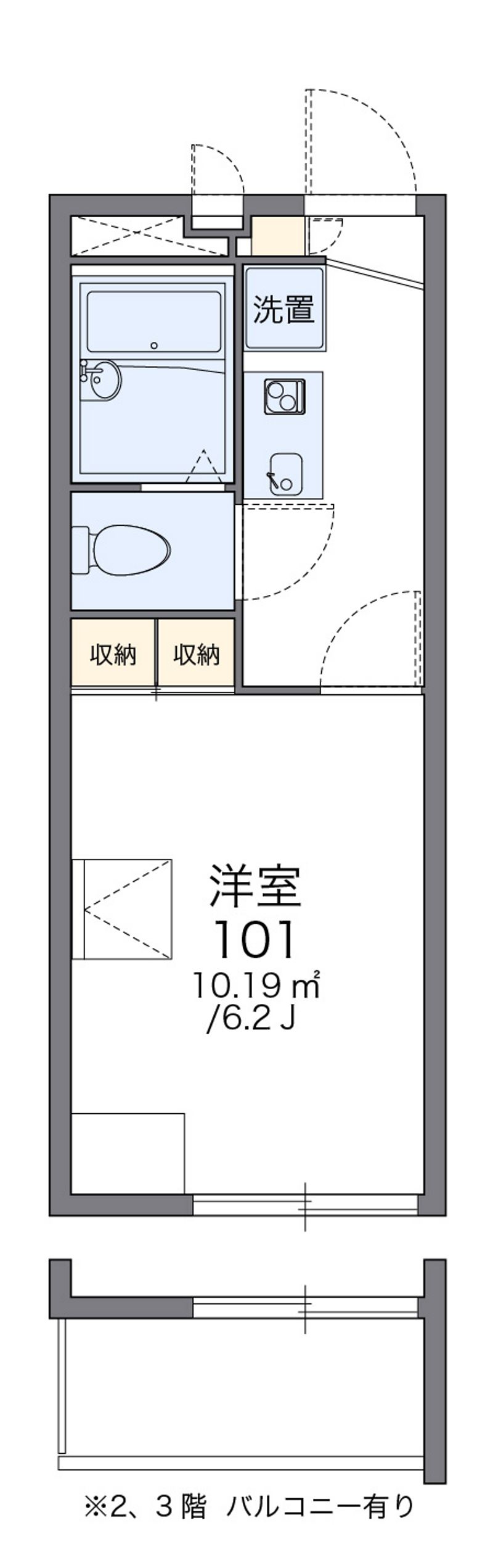 レオパレスＷＡＫＡＫＵＳＡ 間取図