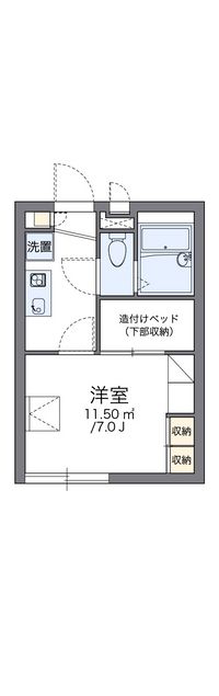 レオパレスミニョン　フルール 間取り図