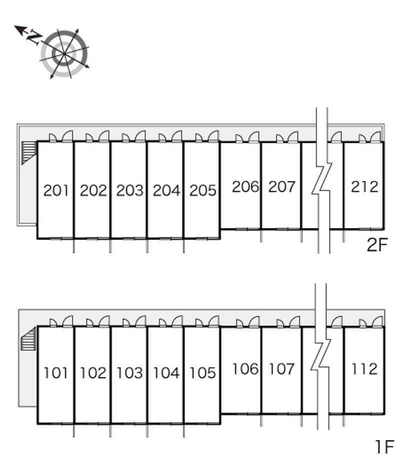 レオパレスグレイスコート 間取配置図