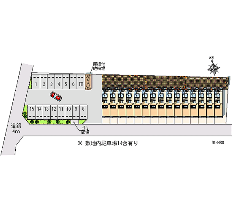 レオパレスファミーユ 月極駐車場