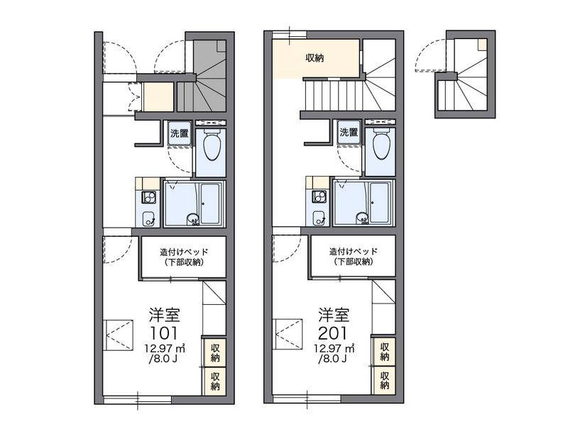 レオパレスブルーウォーターＢ 間取り