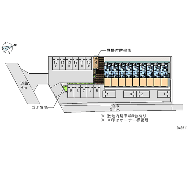 43611 bãi đậu xe hàng tháng