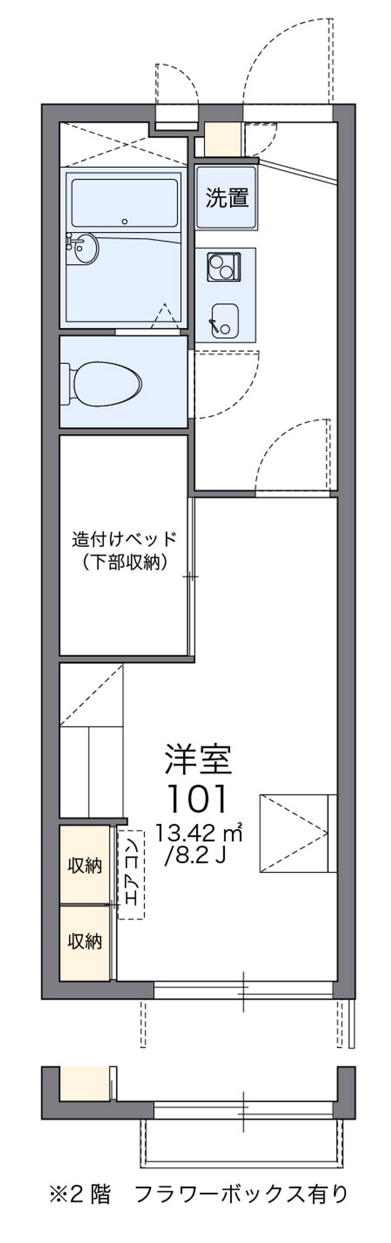 レオパレスクール　ド　ロータス 間取図