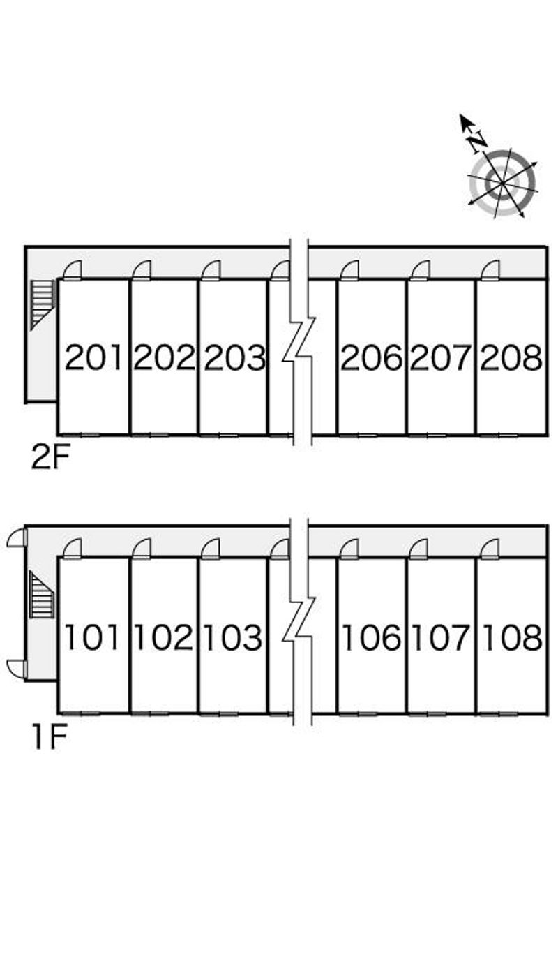 レオパレスギルビーＭ 間取配置図