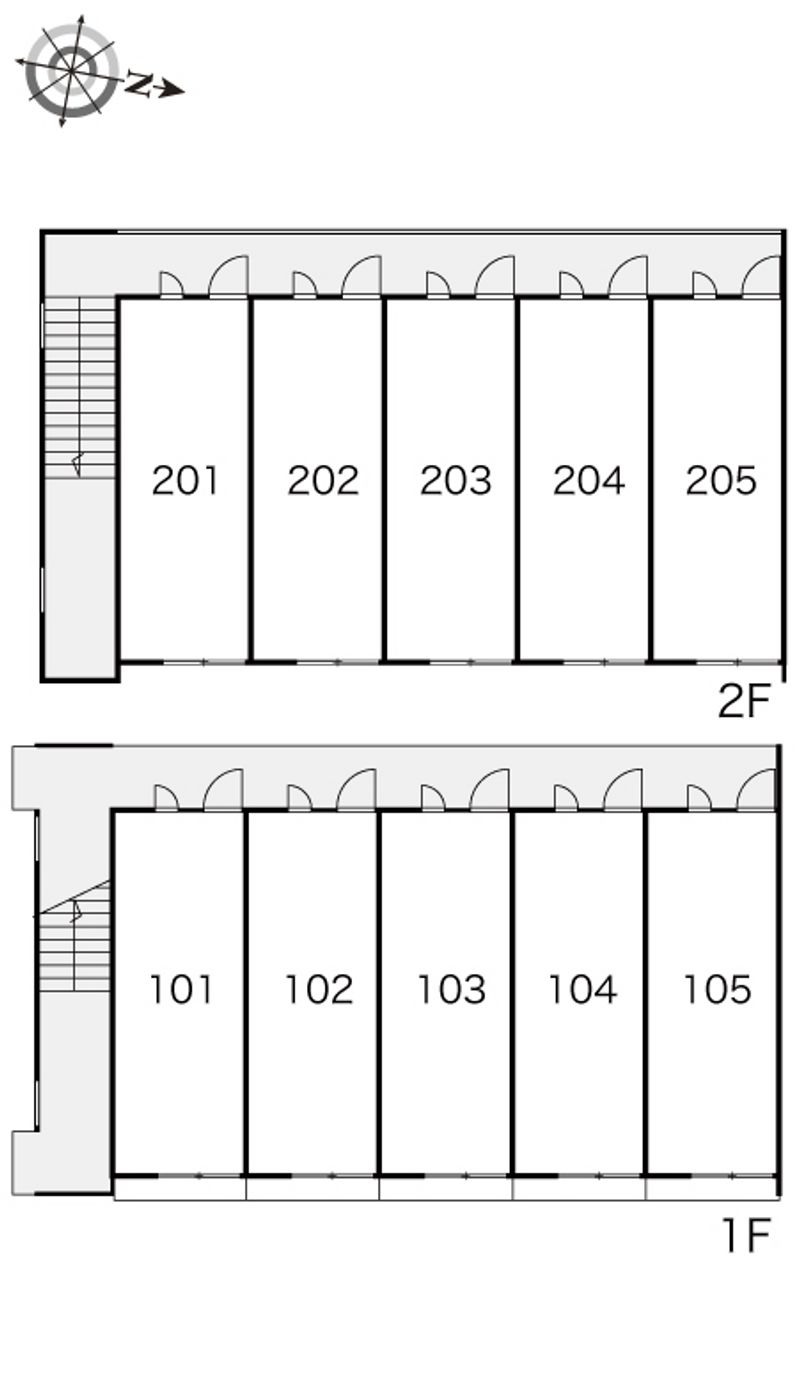 レオパレス北野坂 間取配置図