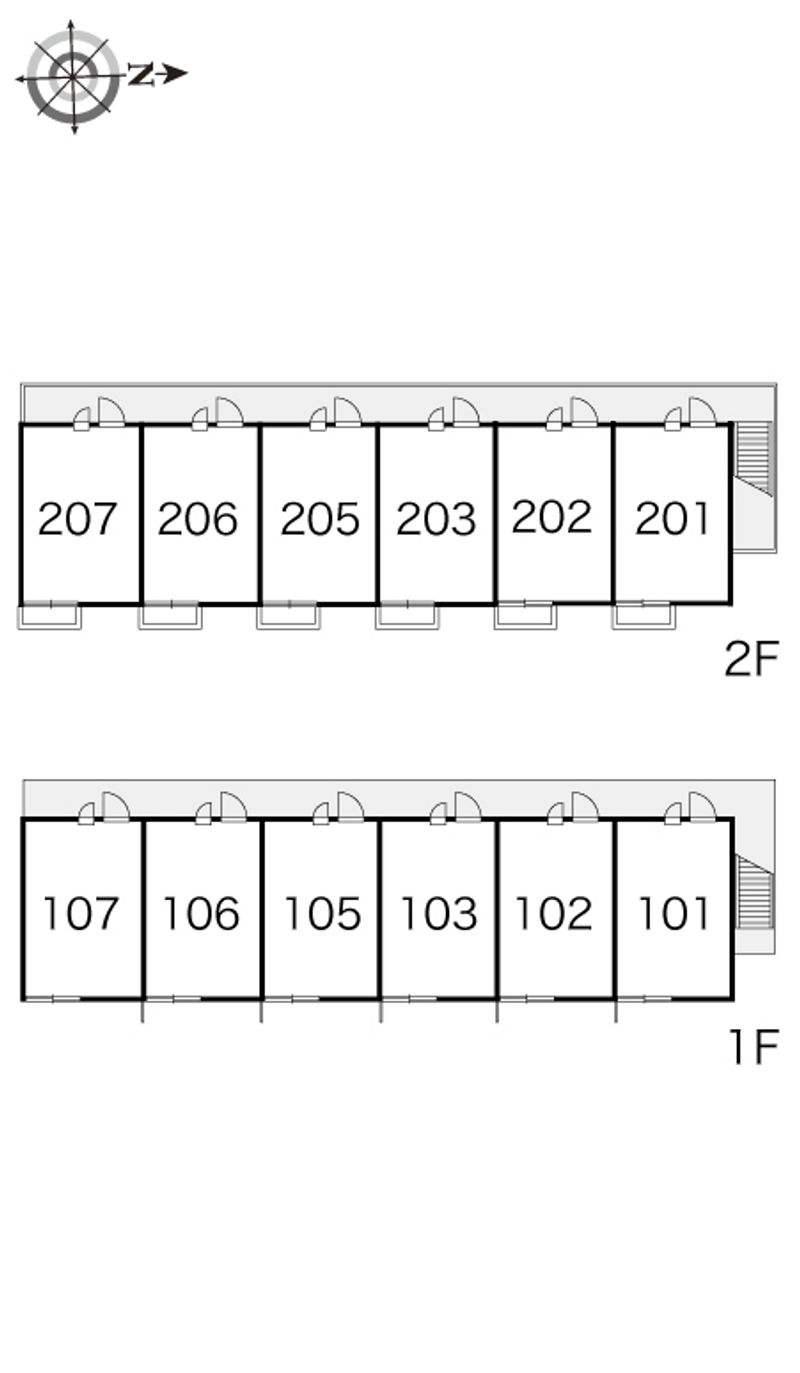 レオパレスコンフォール日の出 間取配置図