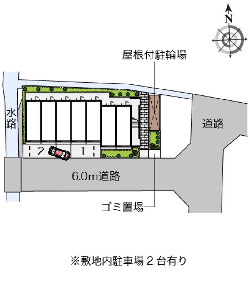レオパレスハグレー　トマツⅡ 配置図