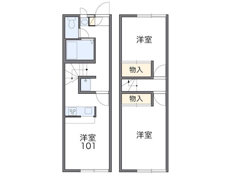 レオパレスみなみ 間取図