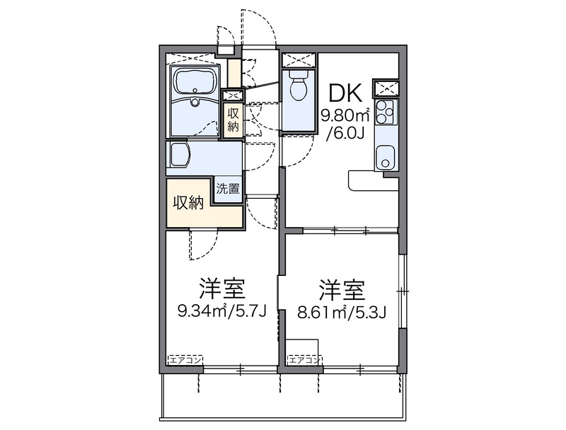 レオパレスＭＥＧＵ２０１０ 間取り
