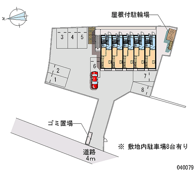 レオパレスアルカディア白川Ⅲ 月極駐車場