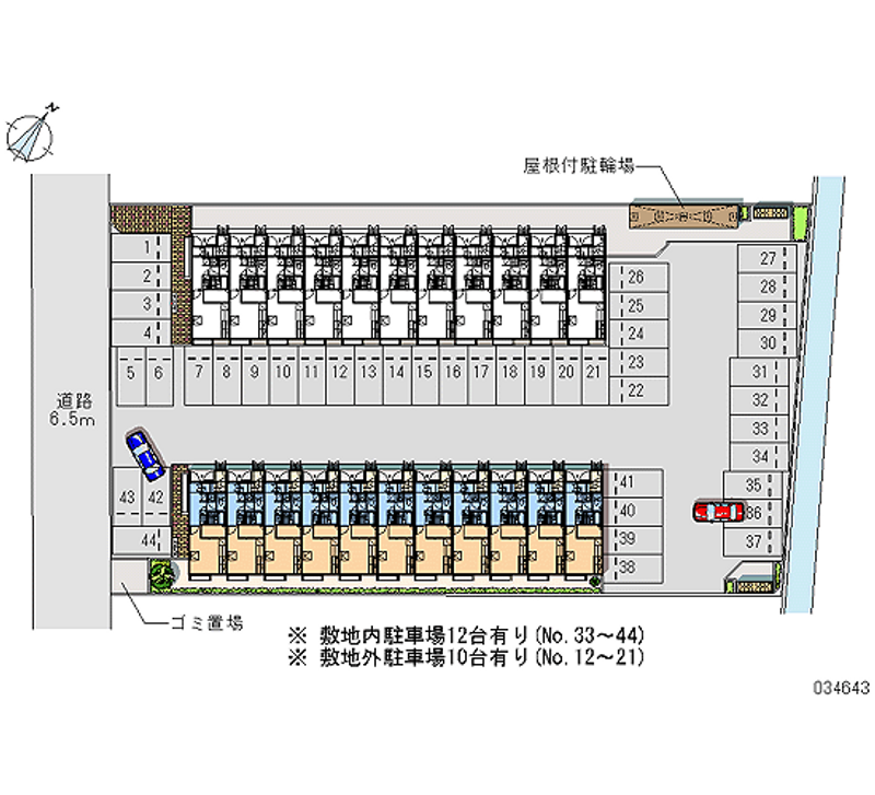 34643 Monthly parking lot