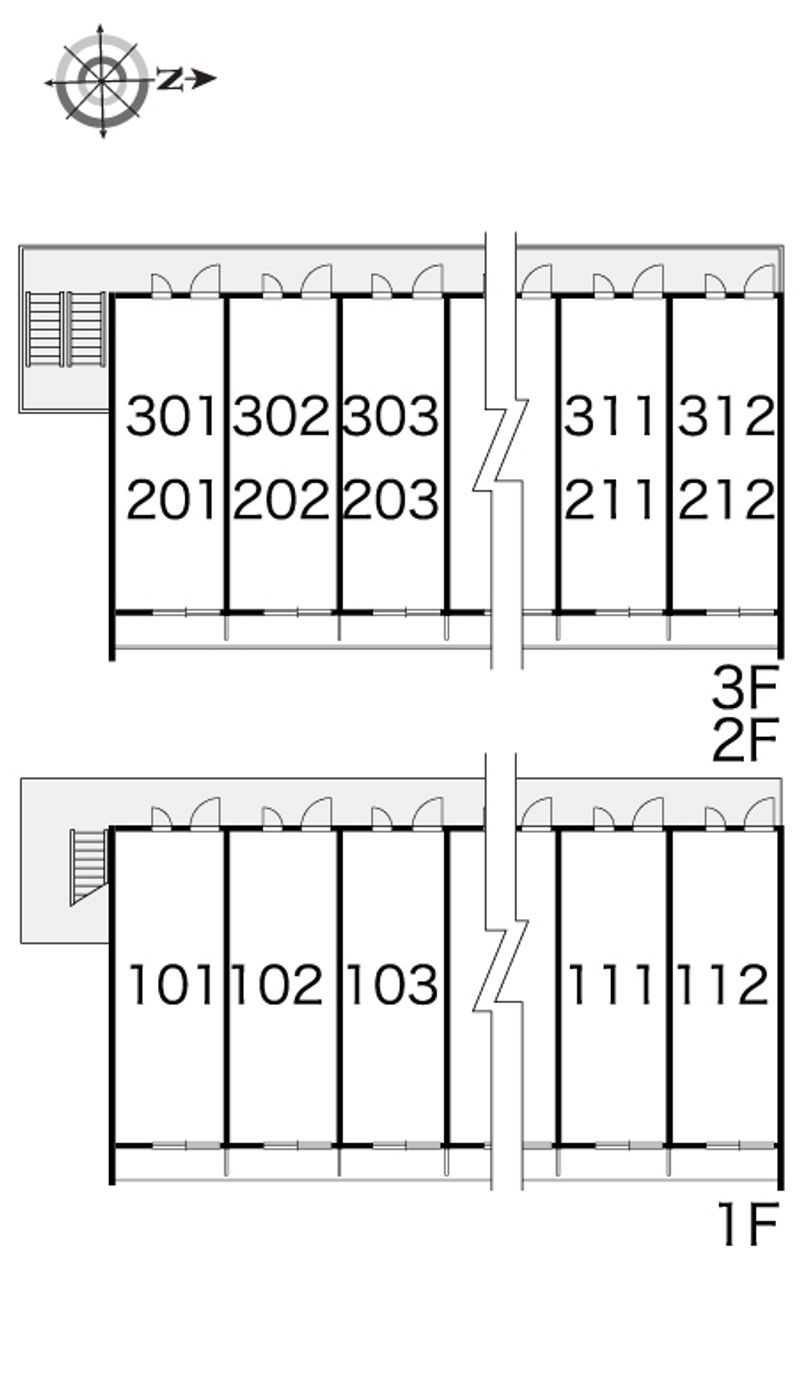 レオパレスエスポワールⅡ 間取配置図