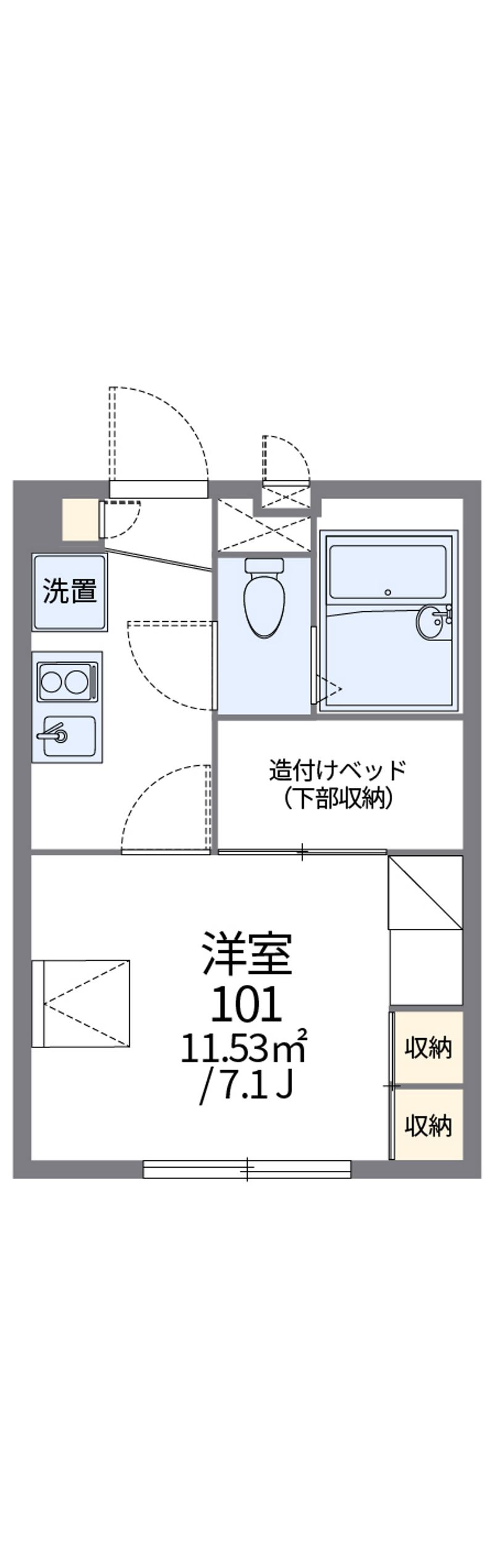 レオパレスアルカンシェル 間取図