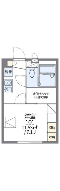 レオパレスアルカンシェル 間取り図