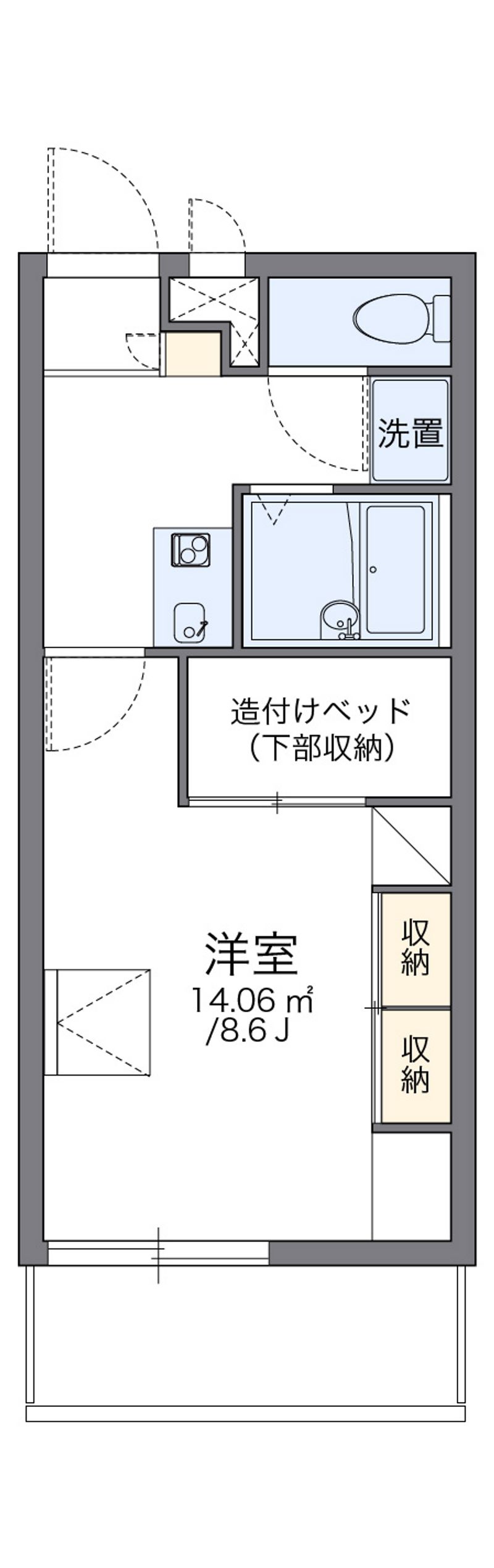 レオパレスコンフォール大垣 間取り