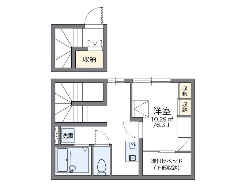 レオパレスサンセール 間取図
