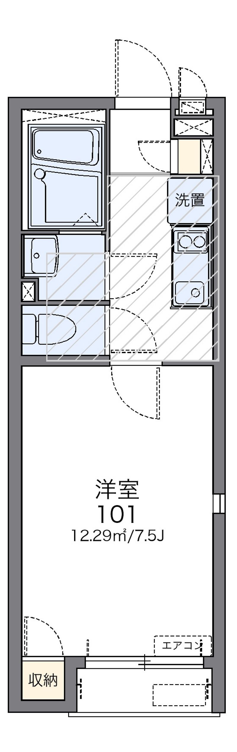 レオネクストラムールウールー 間取図