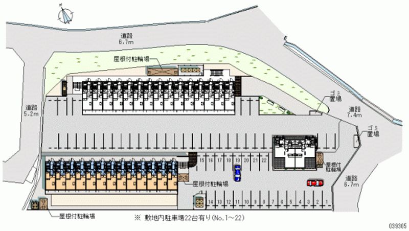 レオパレスエスポワールタワラⅢ 月極駐車場