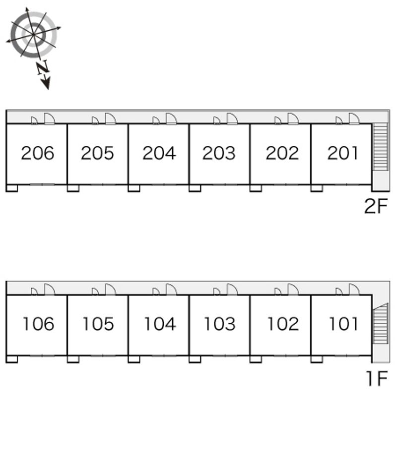 レオパレスＷｏｏｄｙＢｅｌｌ 間取り配置図